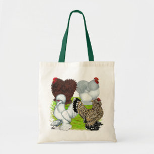 Tote Bag Plume de coqs nains à jambes