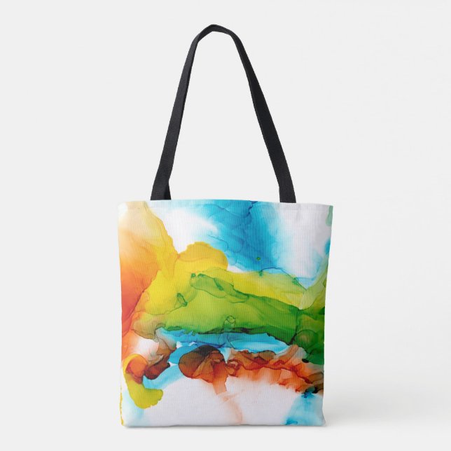 Tote Bag Plume primaire - aquarelles (Dos)