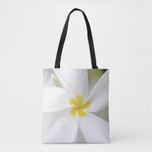 Tote Bag Plumeria blanche - Portrait macro