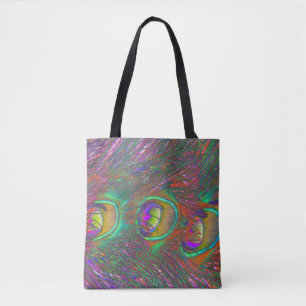 Tote Bag Plumes Peacock Tinsel de Noël