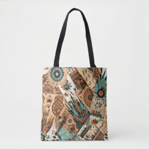 Tote Bag Plumes tribales du sud-ouest aztèque