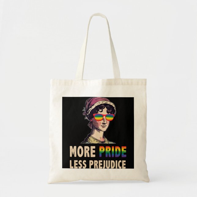 Tote Bag Plus Fierté Moins Préjugés Lgbt Gay Fière Ally Fie (Devant)