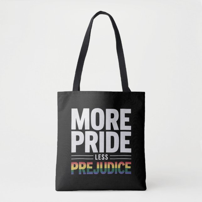 Tote Bag Plus Fierté Moins Préjugés Lgbt Mois Gay pride (Devant)