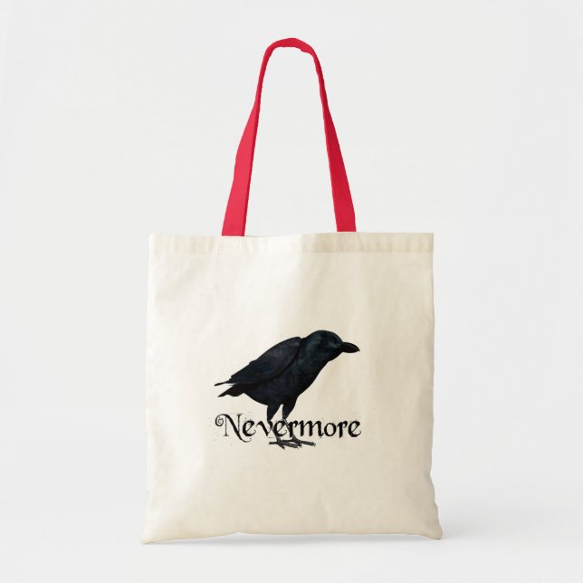 Tote Bag Plus jamais - Raven - E.A. Poe (Devant)
