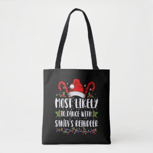 Tote Bag Plus susceptible de danser avec la famille de renn