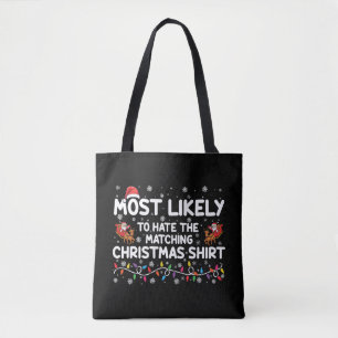 Tote Bag Plus susceptible de détester Noël assorti 