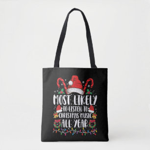 Tote Bag Plus susceptible d'écouter Noël toute l'année Xmas