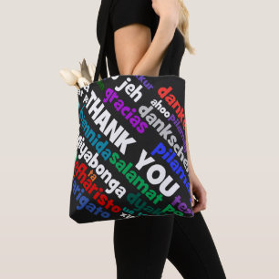 Tote Bag Plusieurs façons de dire le Merci dans plusieurs 