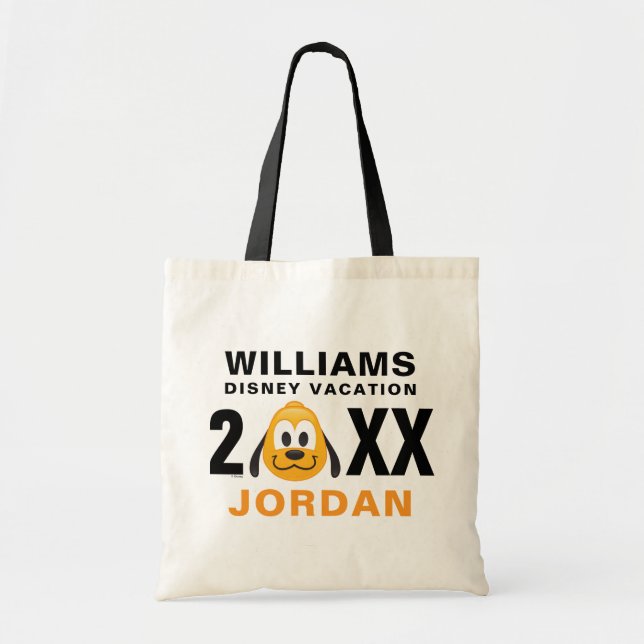 Tote Bag Pluto Emoji | Vacances en famille et année (Devant)