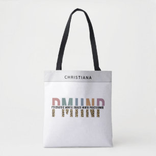 Tote Bag PMHNP Empreinte de léopard Psychiatrie Santé menta