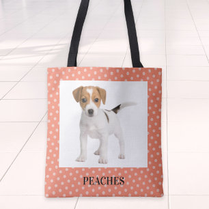 Tote Bag Poche Poche Pointe Motif Chien Photo