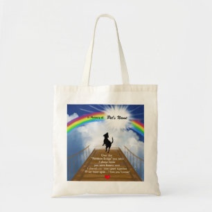 Tote Bag Poème commémoratif de pont en arc-en-ciel pour d