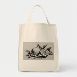 Tote Bag Poésie citron et gusto orange