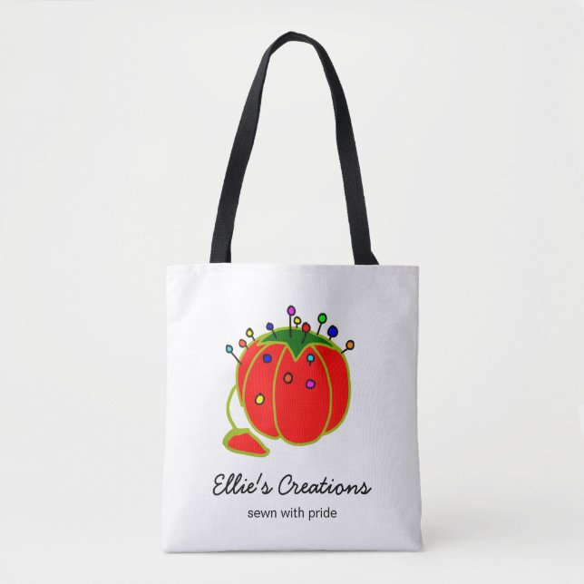 Tote Bag Poignée rouge de mer Cushion Seamstress (Devant)