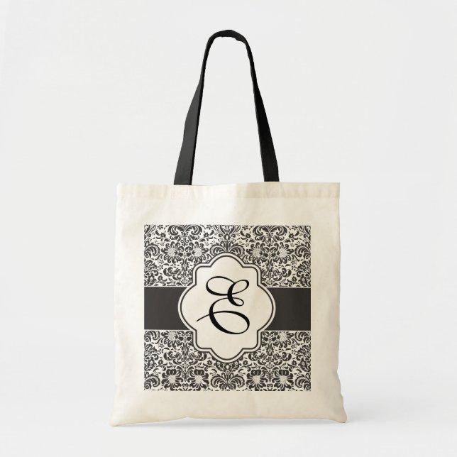 Tote Bag Poignées de noir de Fourre-tout de demoiselle (Devant)