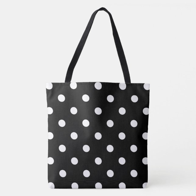Tote Bag Point Polka noir (Devant)