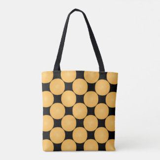 Tote Bag Pointe Polka Jaune Design Moderne