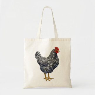 Tote Bag Pointeur de poulets de roche de Plymouth Barrée