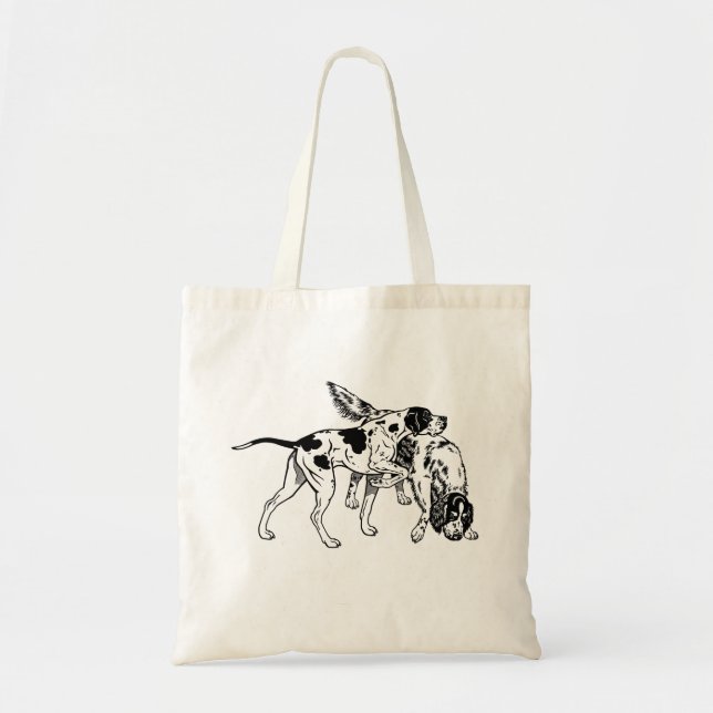 Tote Bag pointeur et setter anglais (Devant)