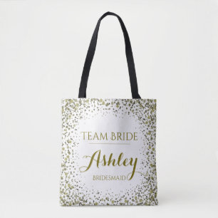 Tote Bag Points de confettis de parties scintillantes d'or