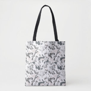 Tote Bag Points gris clair motif Abstrait tacheté