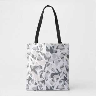 Tote Bag Points gris clair motif Abstrait tacheté