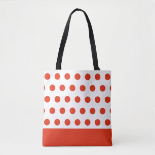 Tote Bag Points rouges élégants