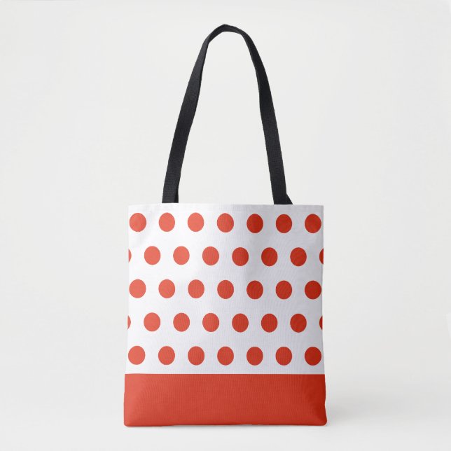 Tote Bag Points rouges élégants (Devant)