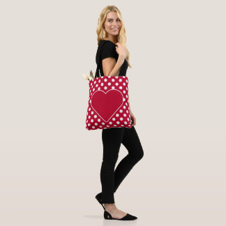 Tote Bag Points rouges + Polka blancs