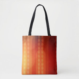 Tote Bag Points verticaux orange électrique sur une fourre-