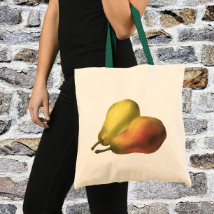 Tote Bag Poires Vintage, Aliments Biologiques, Fruits Mûrs