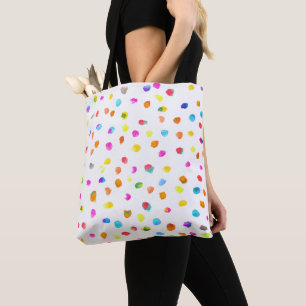 Tote Bag Pois aquarelle boho pop art