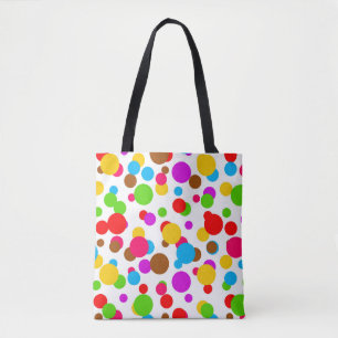Tote Bag Pois Arrière - plans blancs colorés