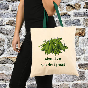 Tote Bag Pois mange-tout vintage, légumes sains