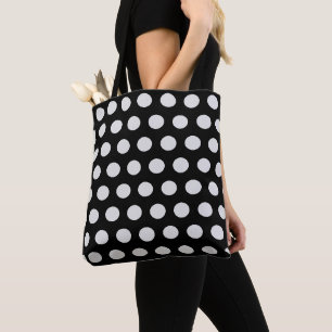 Tote Bag Pois noirs et blancs