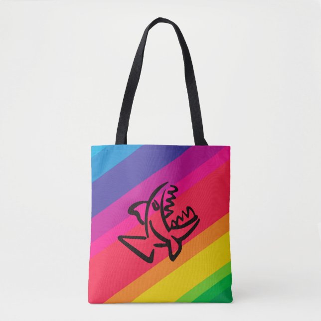 Tote Bag Poisson arc-en-ciel (Devant)