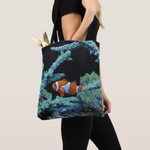 Tote Bag Poisson clown mou en corail