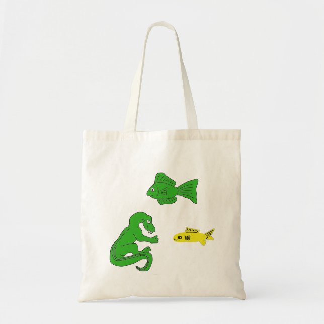 Tote Bag Poisson contre Dragon (Devant)
