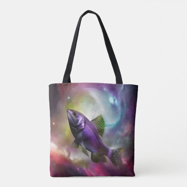 Tote Bag Poisson cosmique AAI Imaginaire Art numérique Impr (Dos)