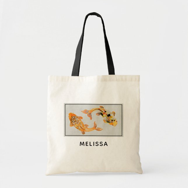 Tote Bag Poisson Koi Or élégant (Devant)