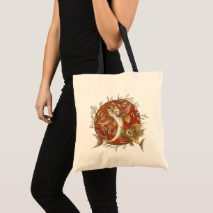 Tote Bag Poisson volant japonais vintage et Bambou Art Feui