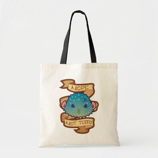 Tote Bag Poissons de décolleur de Nope pas aujourd'hui (Devant)