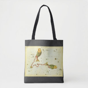 Tote Bag Poissons, miroir de la constellation Vintage de l'