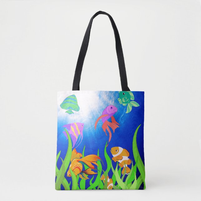 Tote Bag Poissons tropicaux Marine Wonderland (Devant)