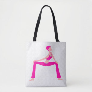 Tote Bag Poitrine De Yoga En Tons Rose Et Peau Blanc