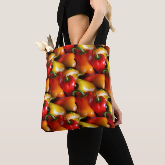 Tote Bag Poivrons rouges et jaunes (De près)