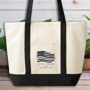 Tote Bag Police à ligne mince personnalisée