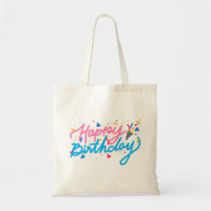 Tote Bag police de doodle d'anniversaire très agréable