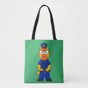 Tote Bag Police de Pachycéphalosaure.