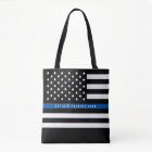 Police Mince Blue Line American Flag Ajouter un no